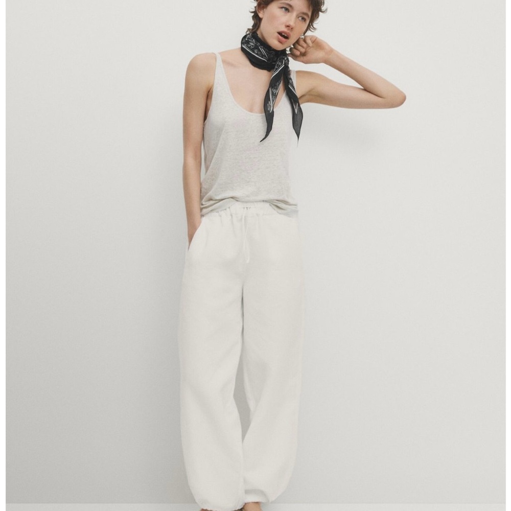 Massimo Dutti White Women's Joggers